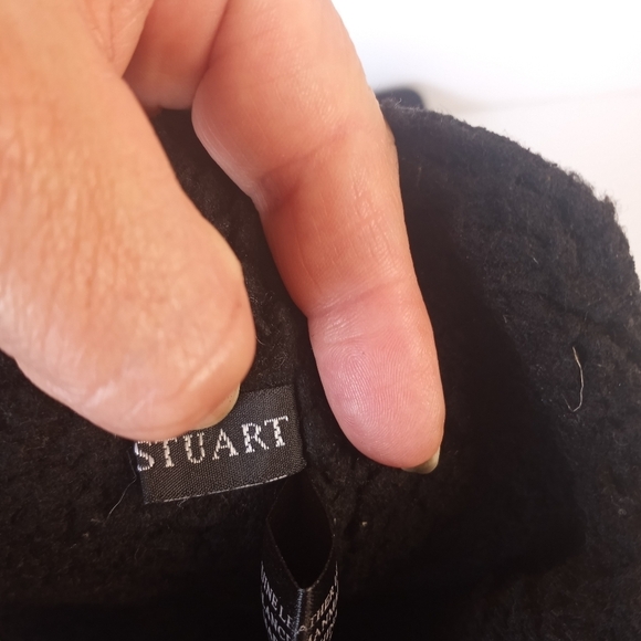 Size 8 vintage Suede Colin Stuart Wedge Leather Boots Lace Up Detail Winter Fall - Picture 6 of 16